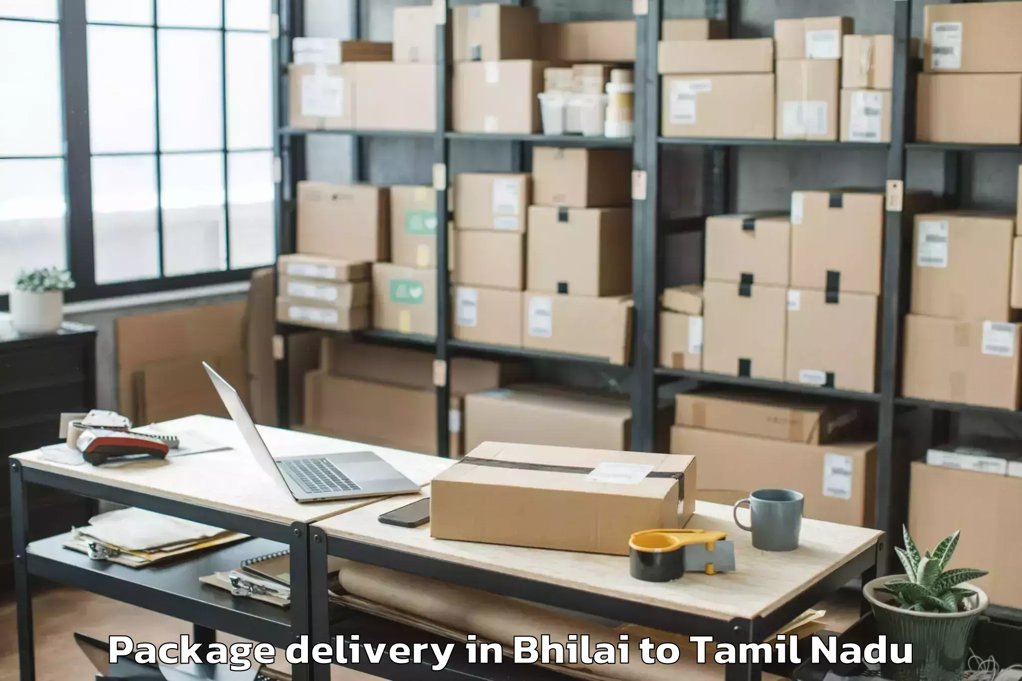 Reliable Bhilai to Ettayapuram Package Delivery